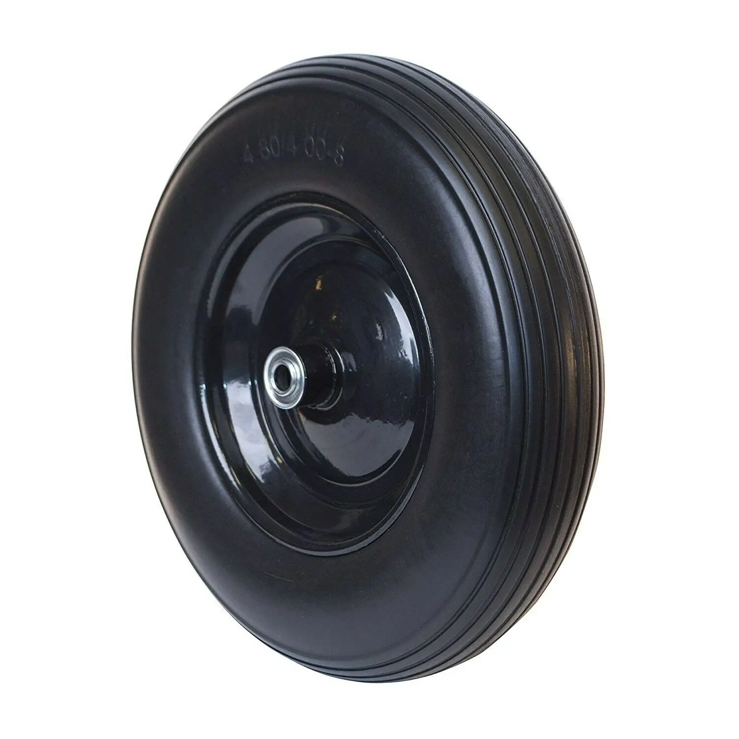 large carrying  pu foamed flat free wheel for wheel barrow ribbed tread NEVER NO PUMPING