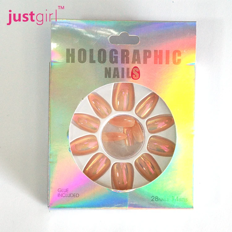 Нажимайте на ногти, клей на шпильках от частного бренда, легко наносите и легко удаляйте искусственные ногти