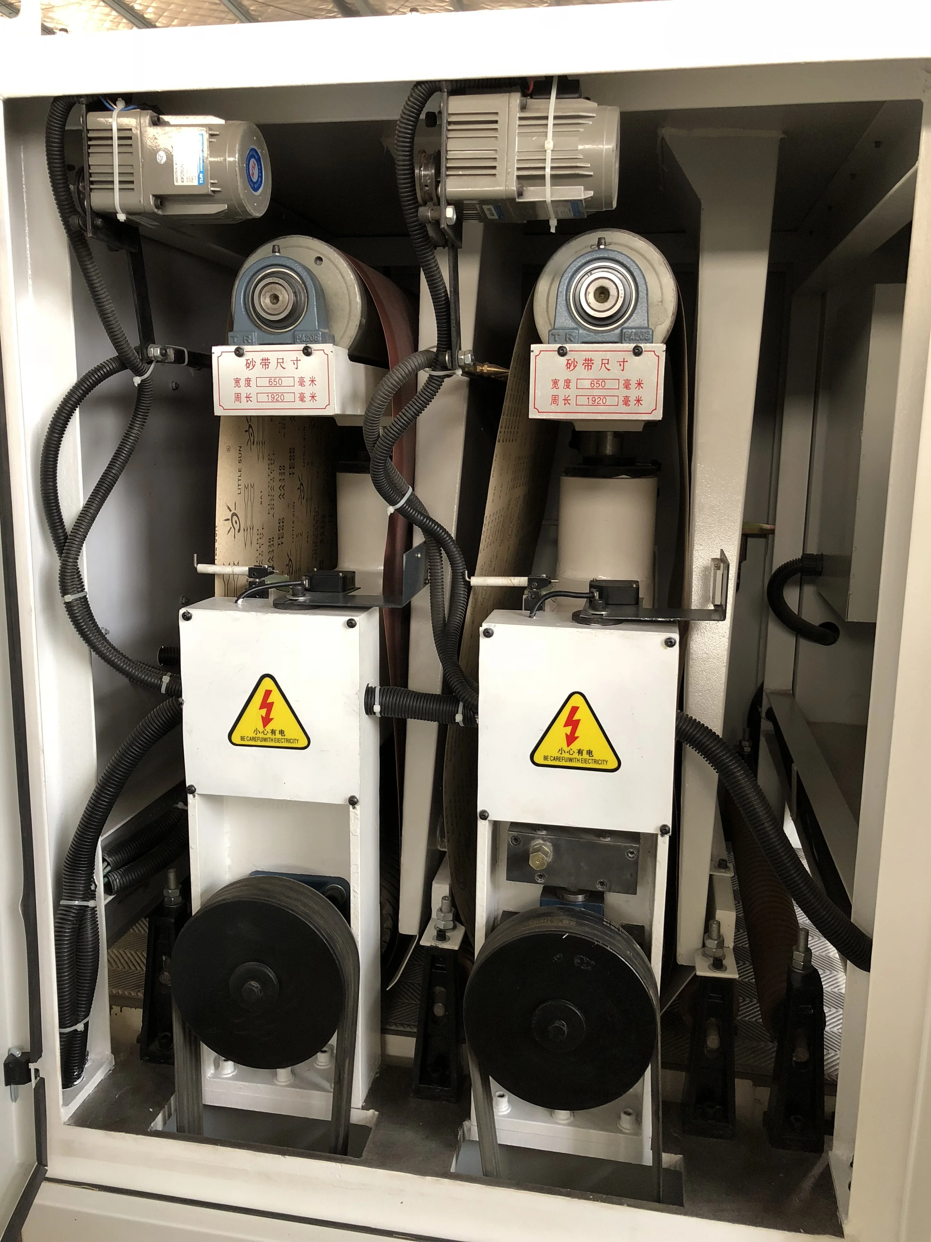 
aluminum wide belt sanding machine for hot platen 