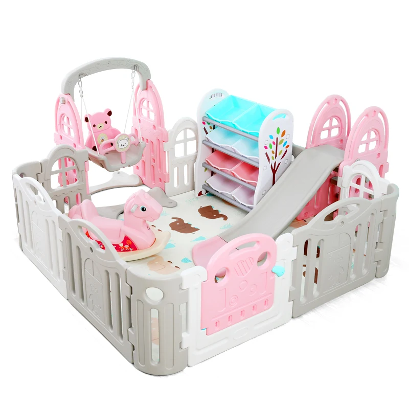 Детский Пластиковый манеж безопасности на заказ детский с горкой и качели