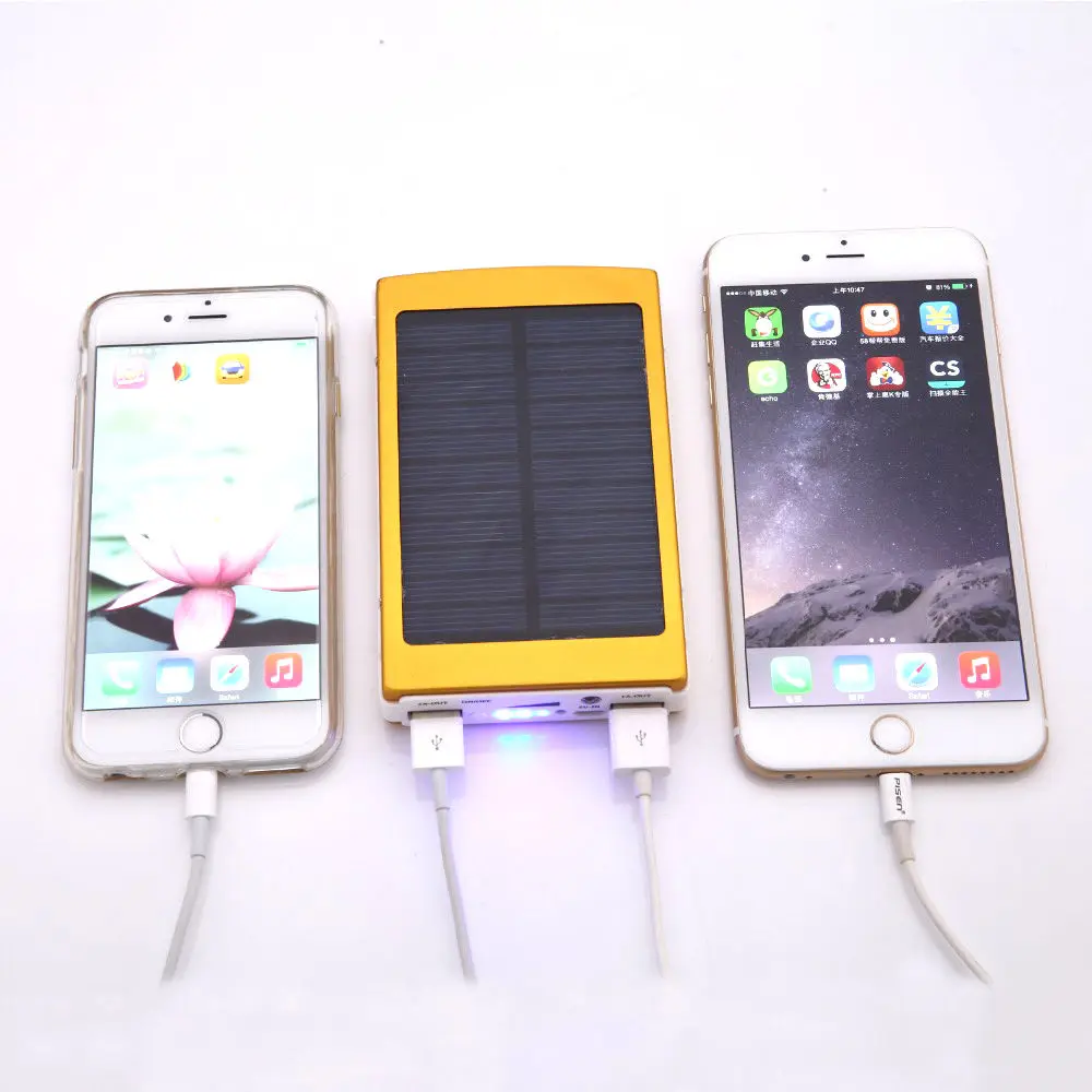 Универсальный 12000 мАч Solar Power Bank Портативный Dual USB зарядное устройство для сотового телефона