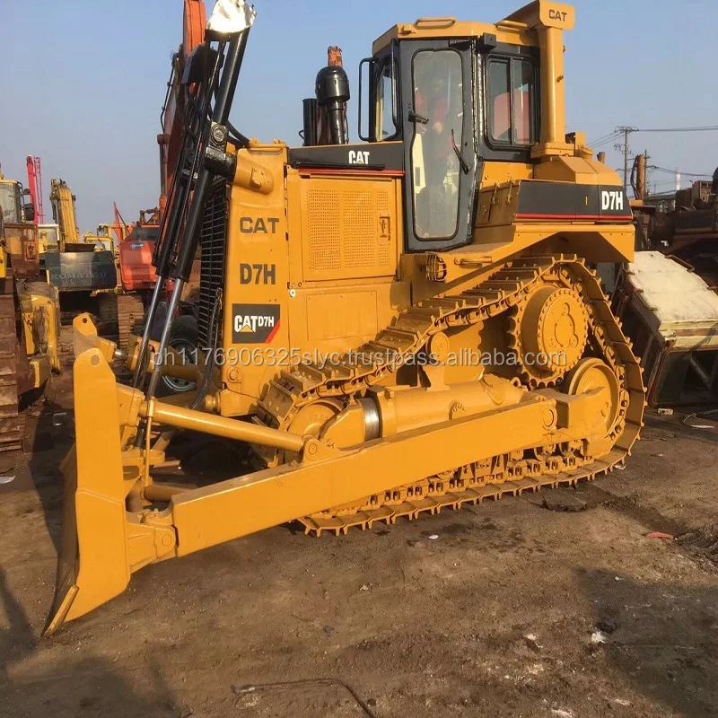 Б/у гусеничный бульдозер D7H, Японский Б/у бульдозер CAT D7 D7H, гусеничный трактор на продажу
