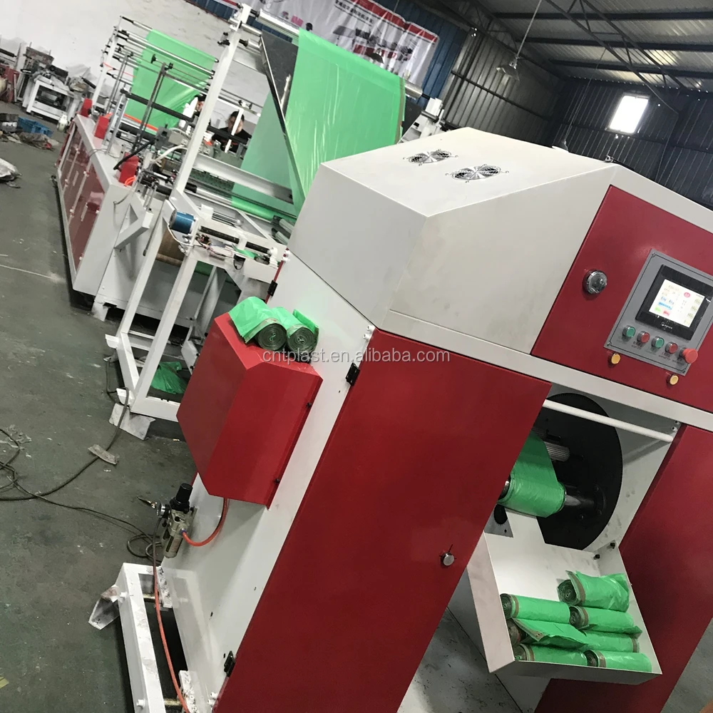 Popular product  ribbon-throught hdpe pe garbage plastic bag making machine in roll