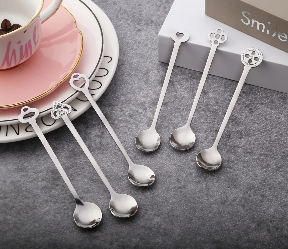 
6Pcs stainless steel fork gift box two teeth cake dessert fruit fork set 