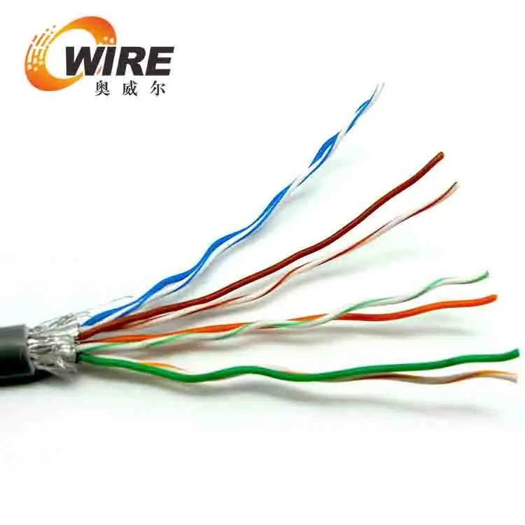 OWIRE абсолютно 0,52 мм Cu Indoor Cat5e SFTP сетевой кабель с ПВХ метр цена