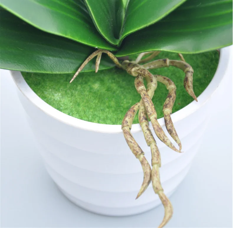 Высококачественные шелковые бабочки ручной работы листья орхидеи для украшения