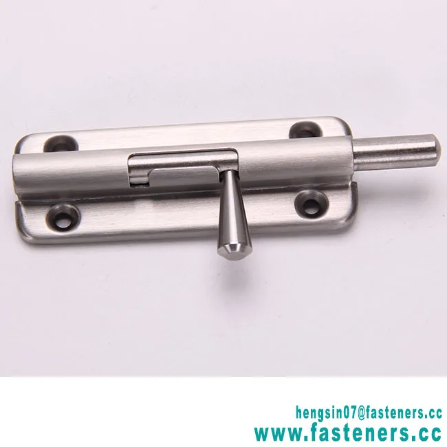 High-quality  Home Door Security Guard sliding mortise Latch Bolt Gate Door Lock Stainless Steel Spring Loaded