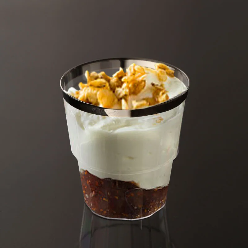 Food Grade High Quality Pp Ps Pla Pet Custom Printed Clear Mini Plastic Dessert Cup