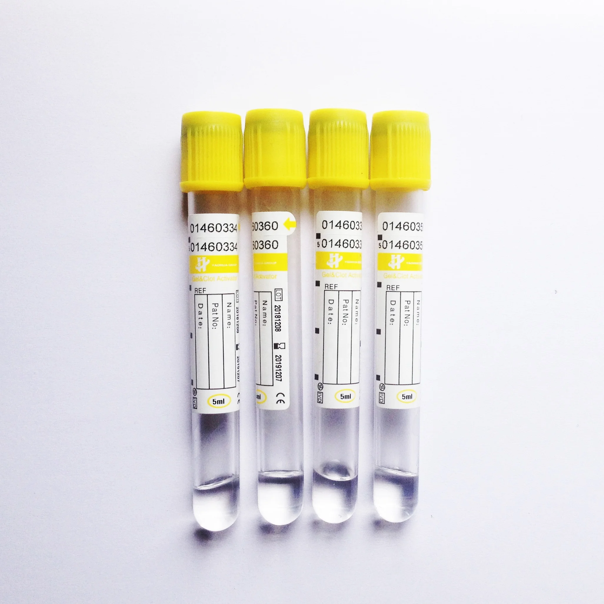 
disposable laboratory use blood collection tubes clot activator with gel 