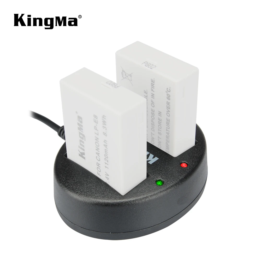  KingMa портативный двойной микро USB зарядное устройство для цифровой однообъективной зеркальной камеры Canon EOS 650D 600D 700D и LP-E8
