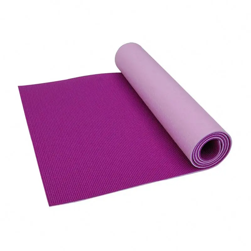 PVC Yoga Mat With Two Color Double Side Yoga Mat 2 Layer Gym Exercise Yoga Mat
