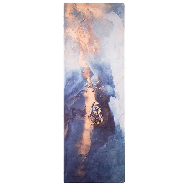 Yoga suede rubber eco friendly suede printed yoga mats natural rubber