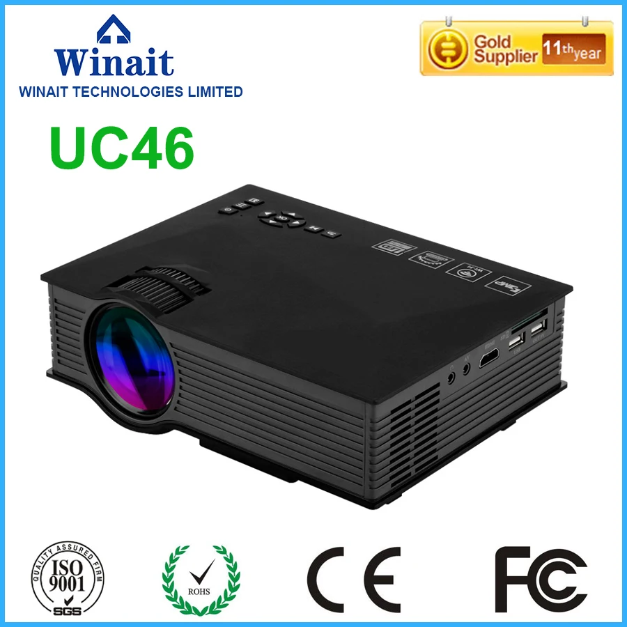 UC46 Winait brightness 1200 7. Manual optical keystone correction wifi mobile projector