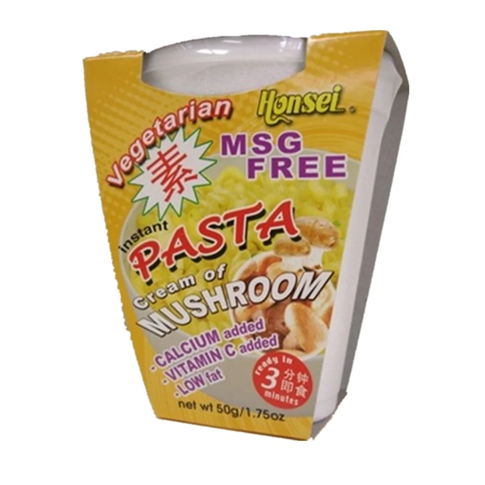 
Honsei Vegetarian Mushroom Instant Pasta Packaging in Cup 