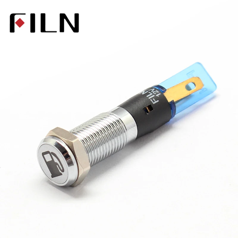 
Waterproof Lamp FILN 12V LED Car Boat LED Warning Dashboard Signal Lights Instrument Pilot light 220V 8mm 
