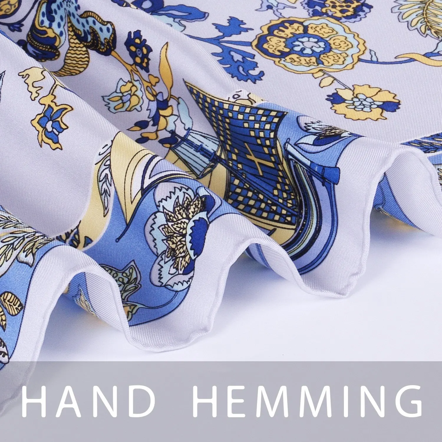 Free Sample No MOQ Custom Digital Printed 100 Pure Satin Silk Scarf Square Neck Scarves For Lady