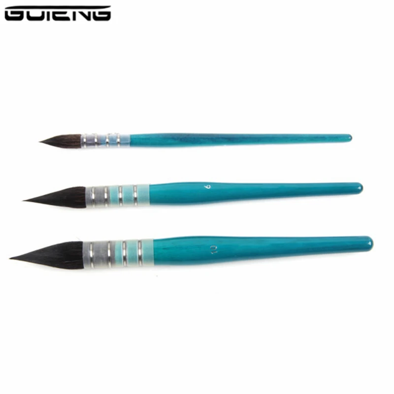 Lootaan  Wholesale #0-12 Round Watercolor Brushes 100% Squirrel Hair Artist Brush Water Based Art Brush