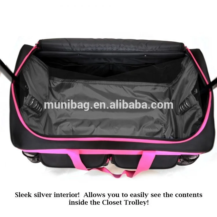 Unisex Nylon Trolley Dance Bag with Rack Fashion Sport Ballet Garment Bag for Travel Waterproof Logo Pattern Shoulder Style