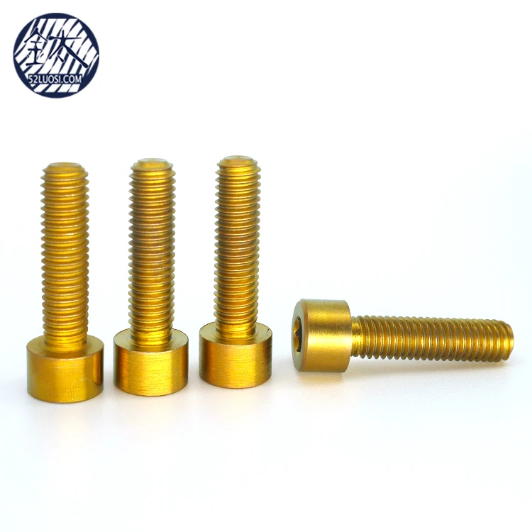 Hot Sale Gold Anod Titanium Colored Allen Bolts