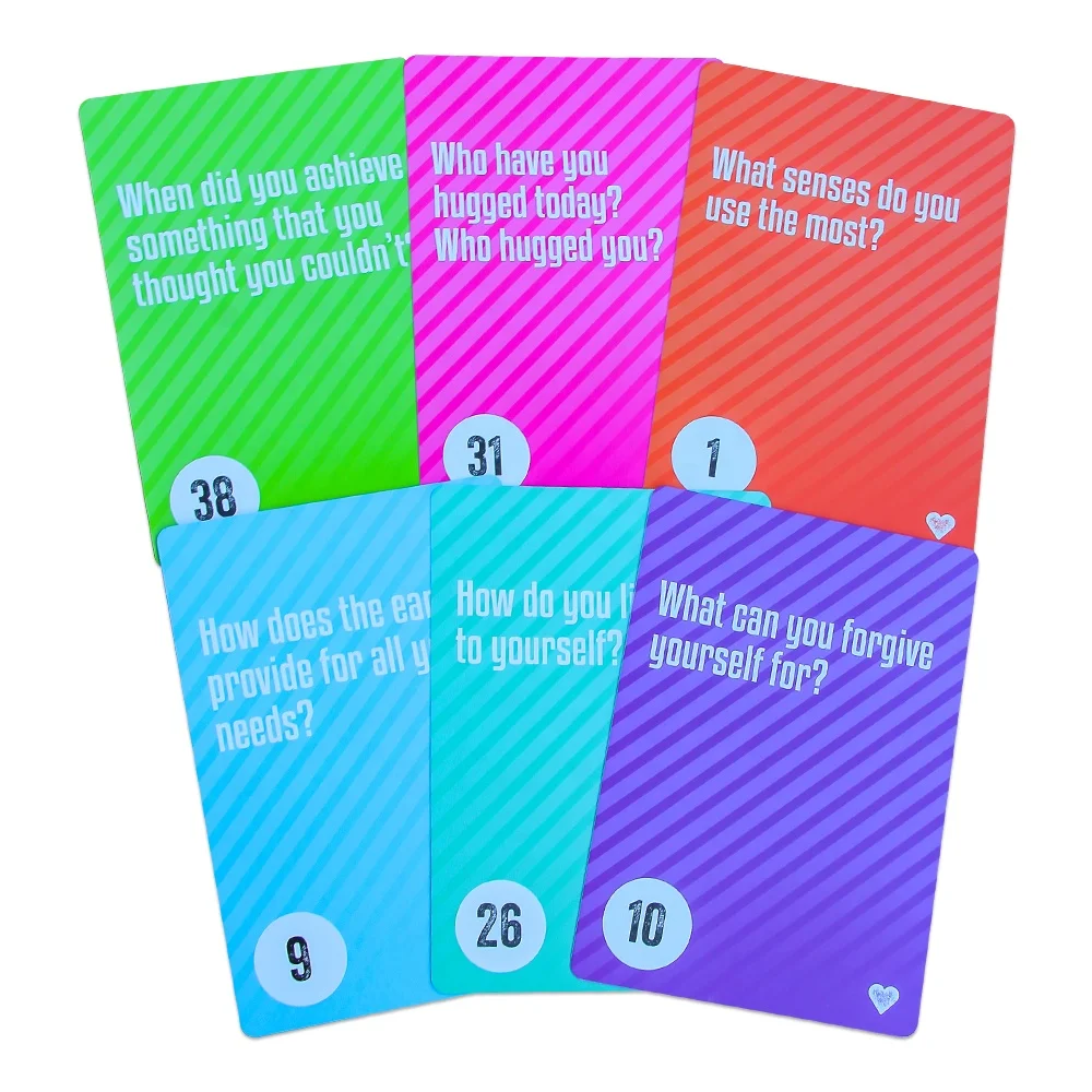 WJPC Custom Plastic Pvc Activity Flash Cards Cardboard Black History Sight Words Educational Blank Affirmation Cards Flash Card