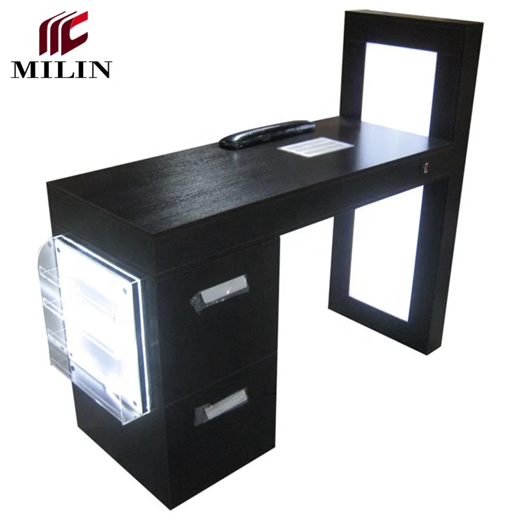 LED lamp drawers nail table manicure table for sale