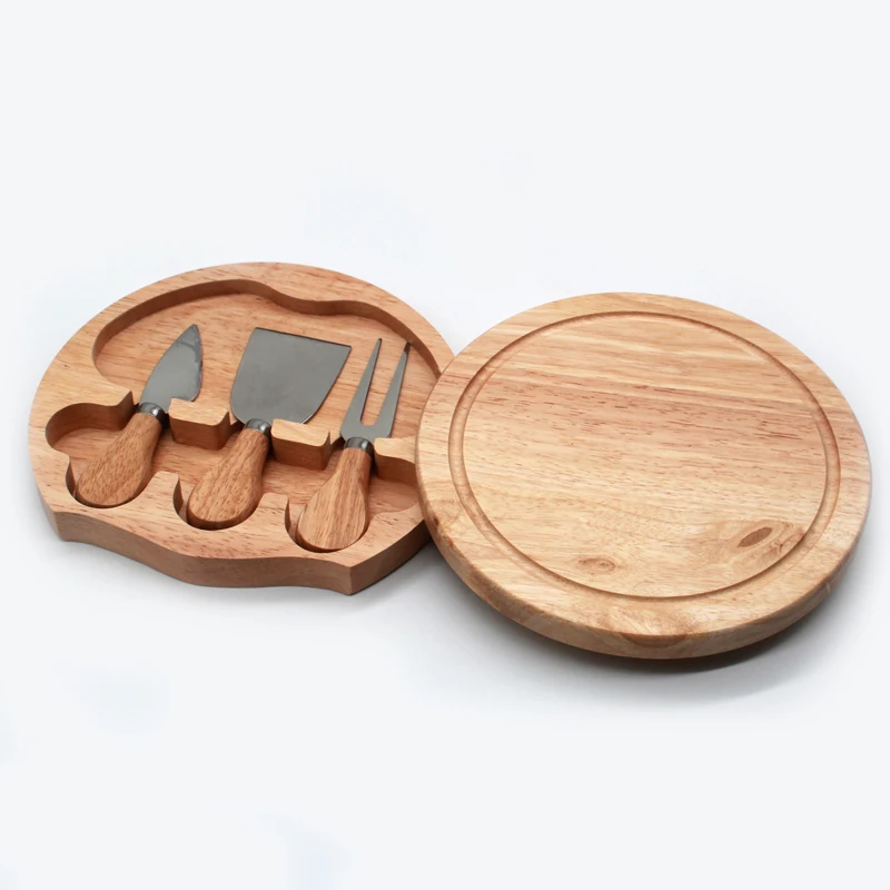 Деревянная доска для сыра с набором ножей для сыра