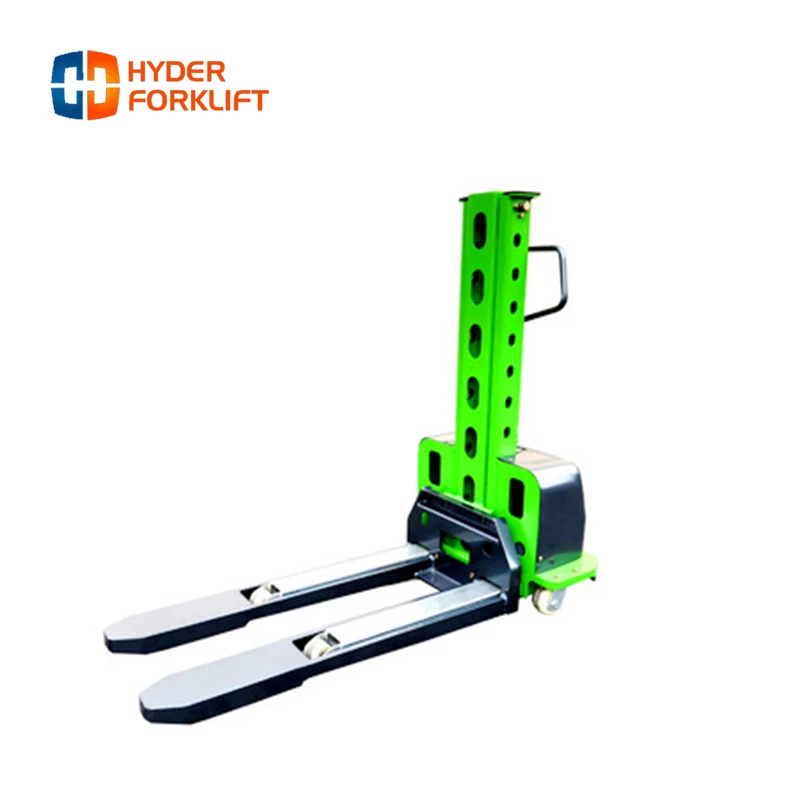 Wholesale Classical Semi-Electric Self-Loading Stacker - 1300mm Lifting height with 500kg Capacity for Warehouse