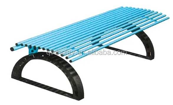 China steel bench brackets/cheap blue cast iron park benches/outdoor furniture metal frame garden chair QX-145F