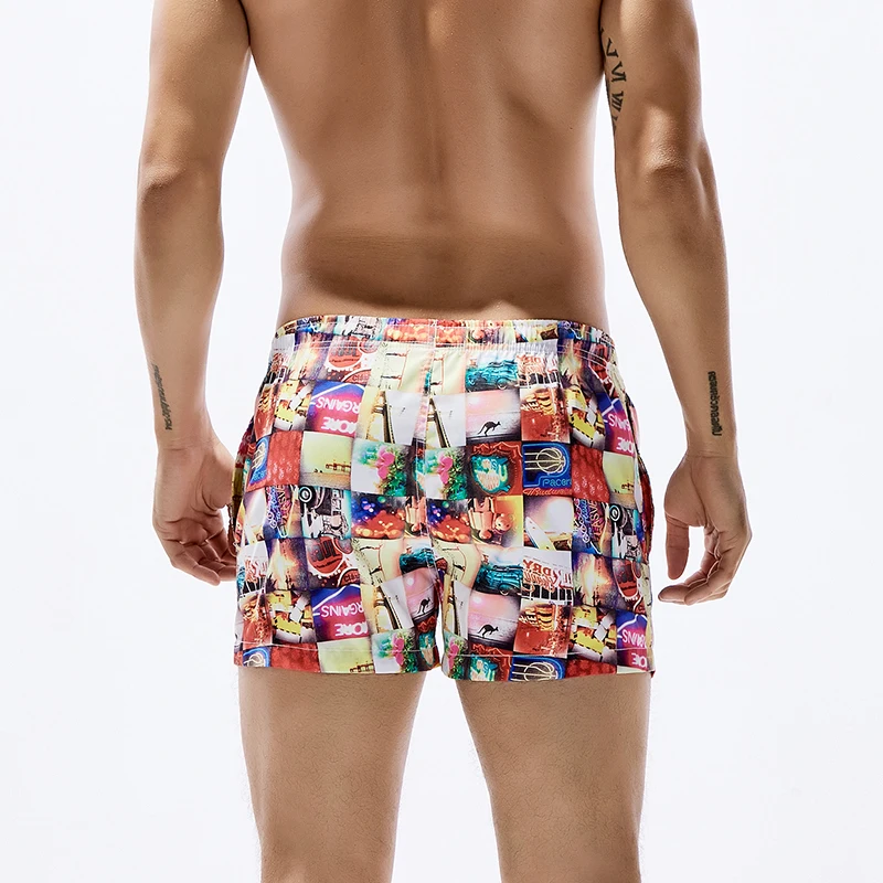 Wholesale Cheap Swimwear Beachwear Men Printed Mens Board Shorts 100% Polyester Men Swimwear Short Private Label Branded