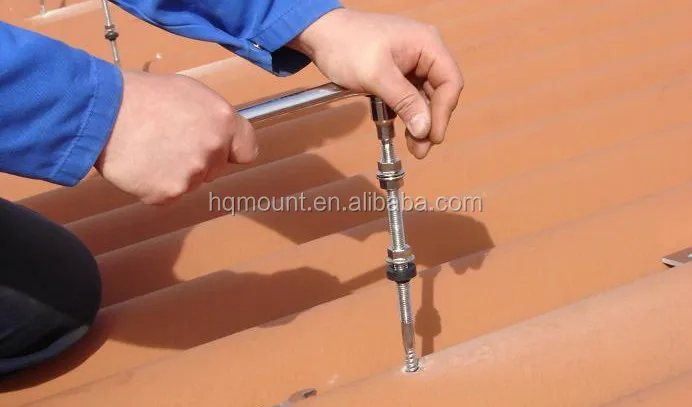 L Foot Holder Solar Hanger Bolt For Corrugated Metal Solar Roof Mount