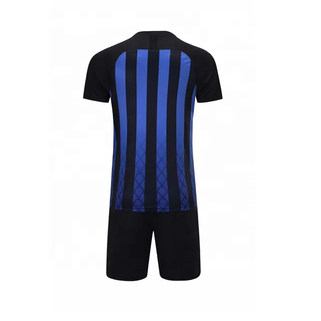 
Men Blue Striped Football Team Plain Uniform For Player Custom 
