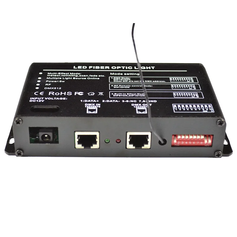 
5W DMX512 10 Holes Cool White Fiber Optic Shooting Star Light Kit with 3 Control Modes 