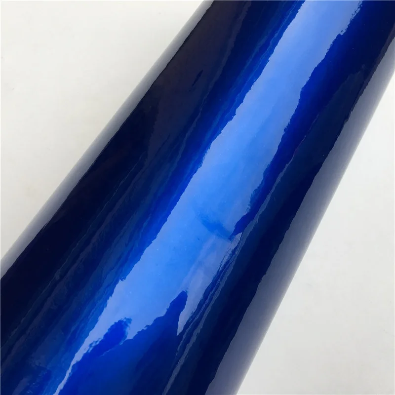Premium midnight blue High Gloss Metallic Glossy Speed Car Vinyl Wrapping Film Flexible and Stretchable PVC