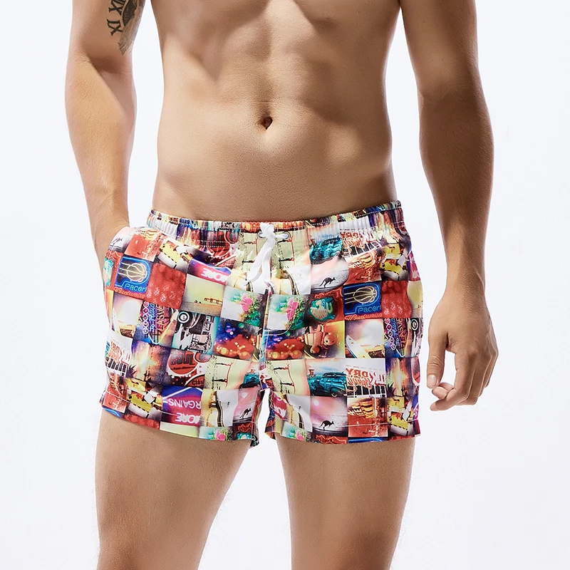 Wholesale Cheap Swimwear Beachwear Men Printed Mens Board Shorts 100% Polyester Men Swimwear Short Private Label Branded