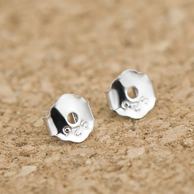 Wholesale Safty Ear Cap S925 Sterling Silver Butterfly Earring Back Stoppers for Earrings