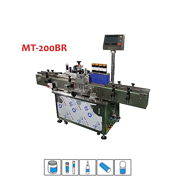 Automatic round bottle sticker labeling machine and fully wrap around labeler for cylindrical products