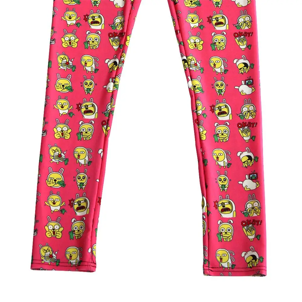 
Custom Print 92% polyester 8% spandex women red knitted brushed leggings 