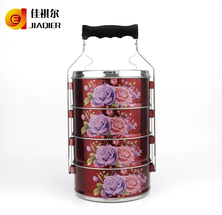 Old-Fashion Style Custom Bento Colorful India Traditional Tiffin