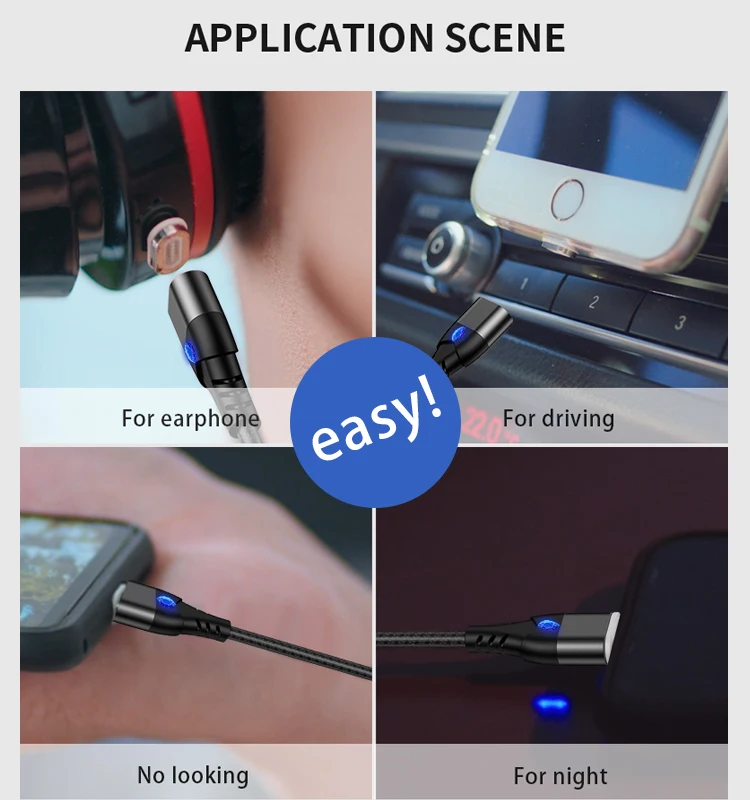 
Hot Sale magnetic usb cable Fast Charge & data transmission 3 connectors micro usb cable For Mobile Phone 