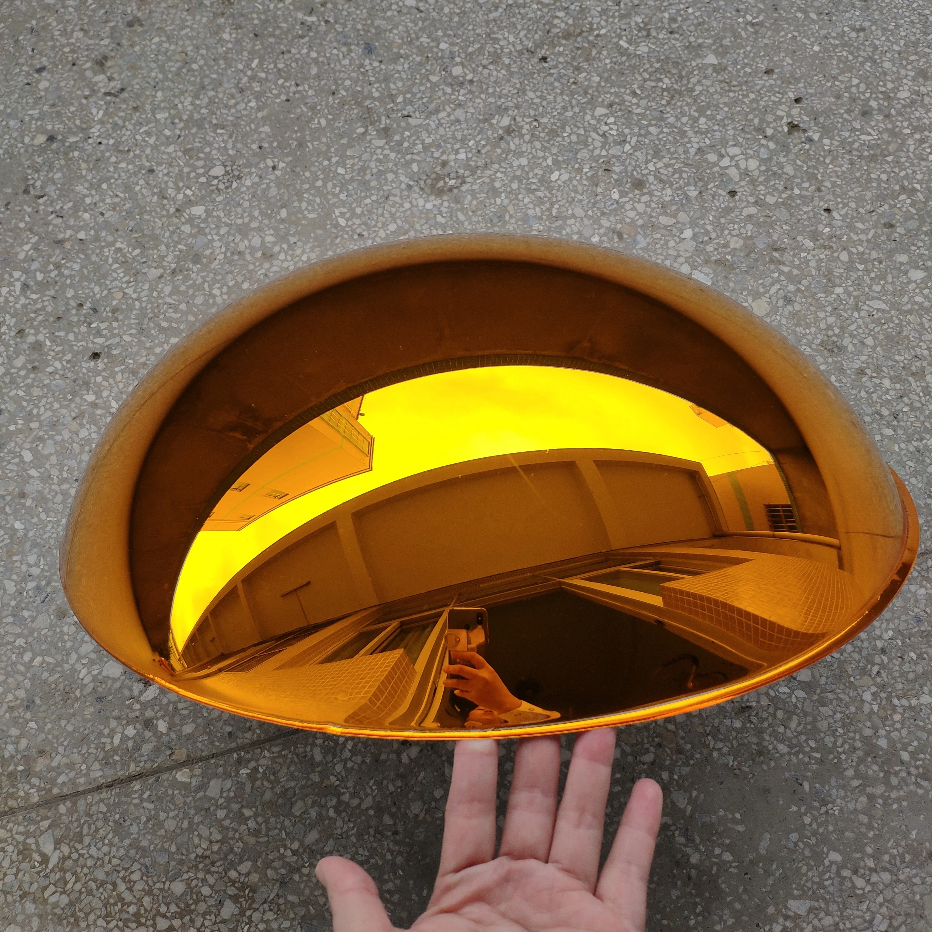 high quality 180 degree convex mirror with gold color