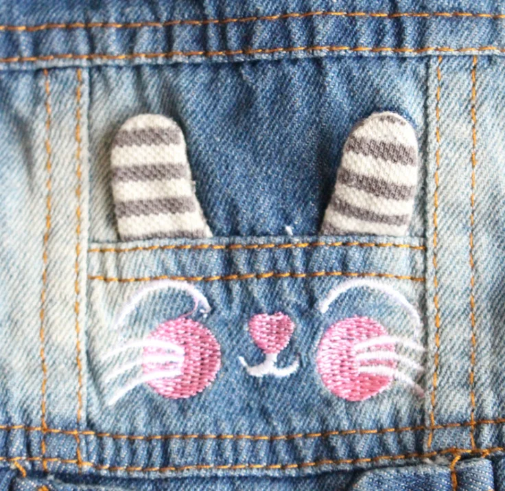 2019 dog summer jacket new jean vest cut rabbit and cats on the back dog clothes pet