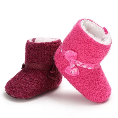 Hao Baby Winter Girl Baby 0-1 Years Old Soft Bottom Non-Slip  Infant Shoes Toddler Honaby TodWarm Ber Shodley Shoes Girl