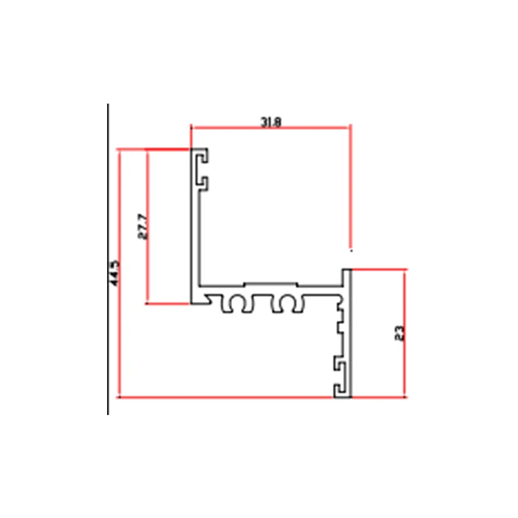 Long warranty aluminum window profile Guangzhou aluminum profile wardrobe door customized model