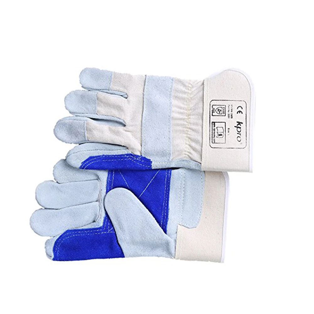 High Quality Mens Leather Cotton Thickened Palm Cowhide Welding Work Gloves