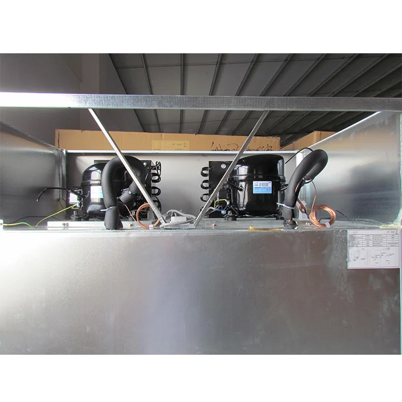 
Six door upright deep freezer stainless steel commercial refrigerator and freezer 