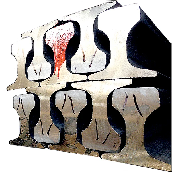 QU100/KP100 Crane Rail with weldable rail clamp and rubber pad