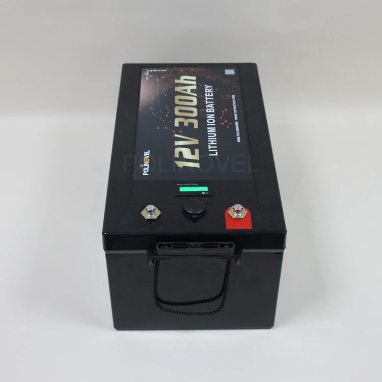 Polinovel LCD Dual USB Port Deep Cycle Lifepo4 12v 300 Ah Lithium Ion Battery
