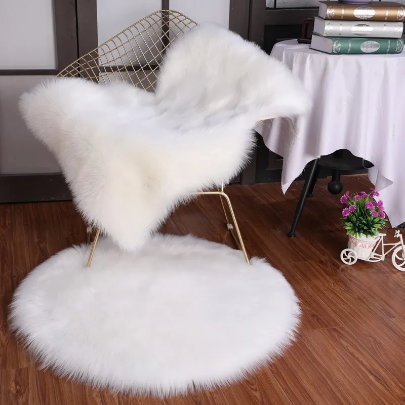 Comfortable living room faux sheepskin floor rug imitation wool carpet for living room