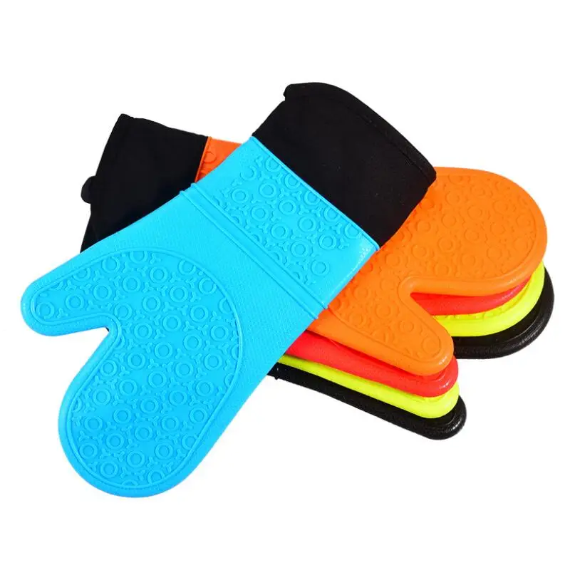 
JY 168G Amazon Hot Sale Extra Long Custom Microwave Oven Use Silicone Safe Hands Gloves Long Sleeve Oven Mitts Sets 