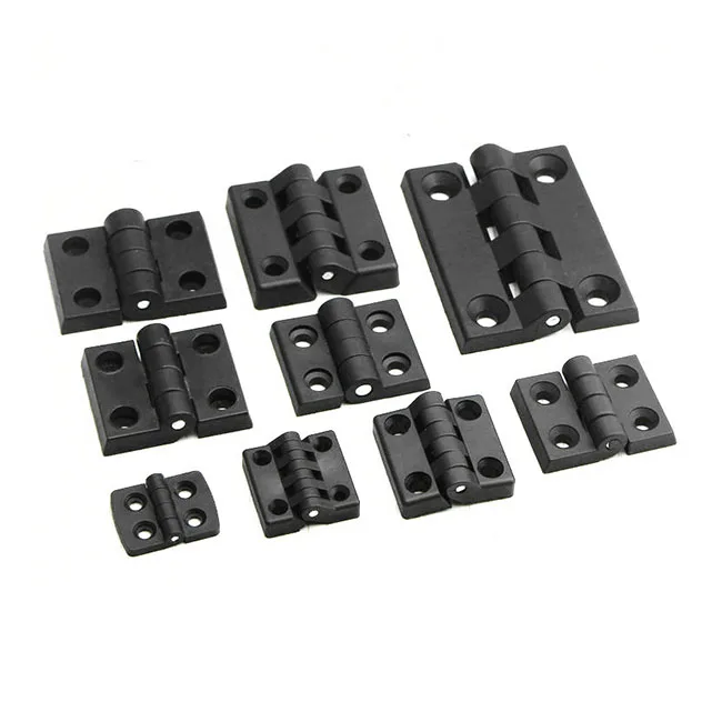 Black Plastic Hinge With Knurled Brass Pin Cabinet Cupboard